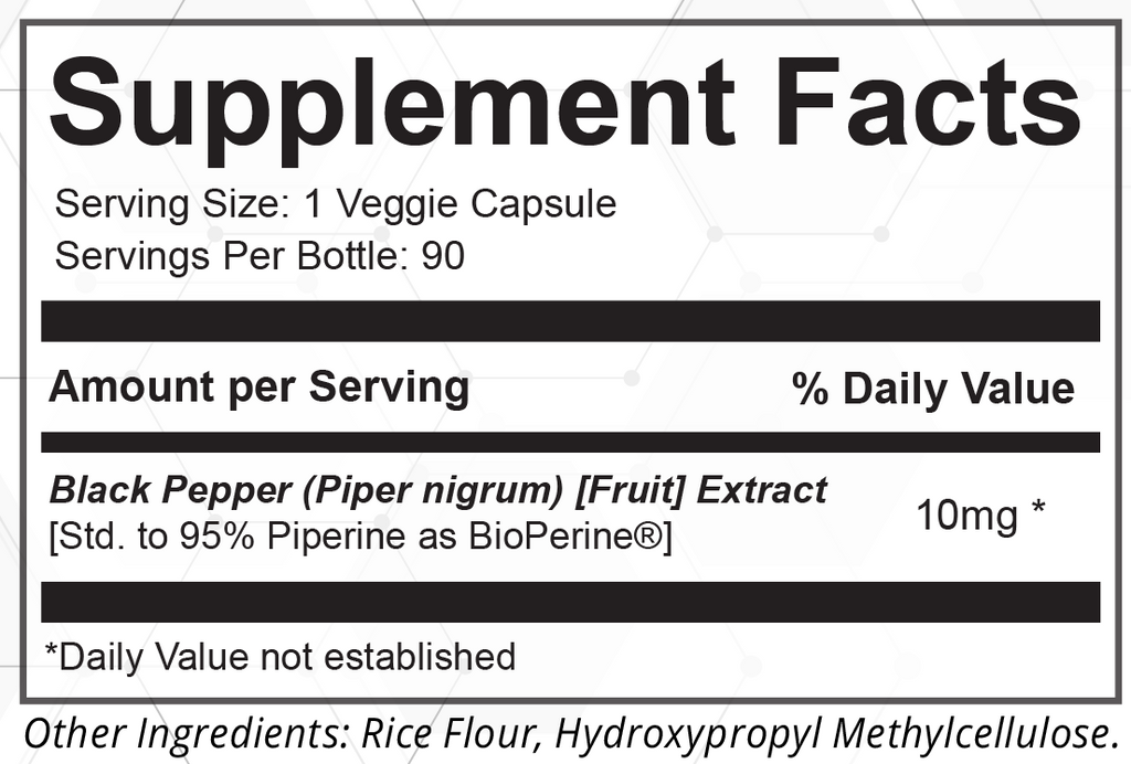 Black Pepper Extract with BioPerine® – Simple Supplements